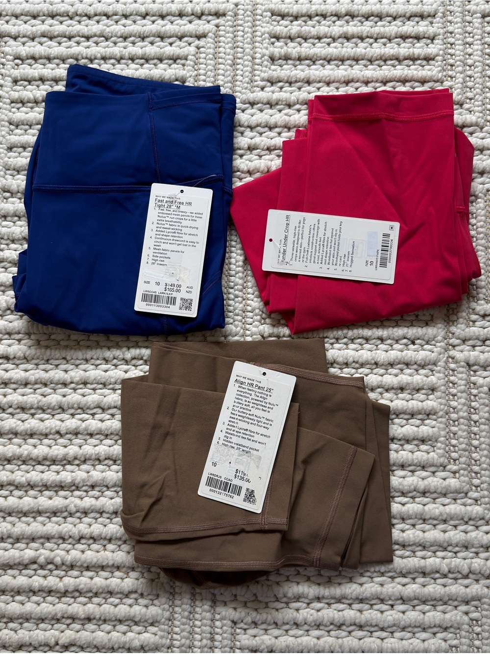 NWT Lululemon Size 10 Legging Lot Bundle